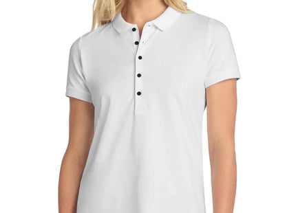 Mercer+Mettle Women's Stretch Heavyweight Pique Polo MM1001 White