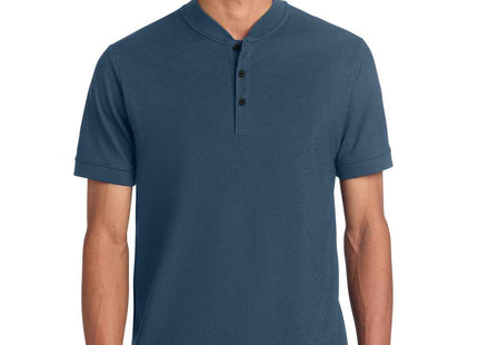Mercer+Mettle Stretch Pique Henley MM1008 Insignia Blue