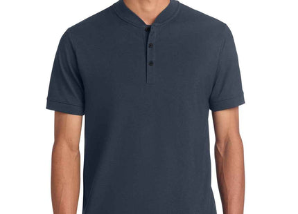 Mercer+Mettle Stretch Pique Henley MM1008 Night Navy