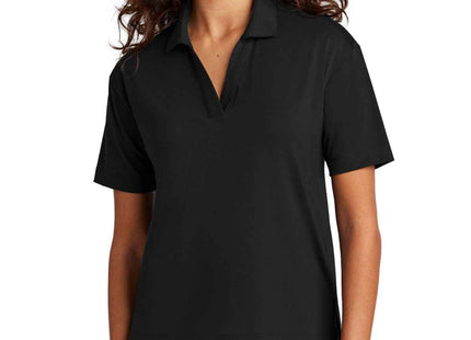 Mercer+Mettle Women's Stretch Jersey Polo MM1015 Deep Black