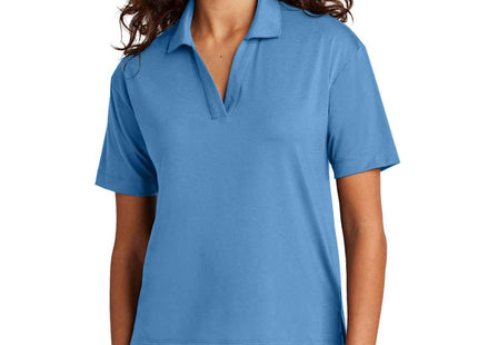 Mercer+Mettle Women's Stretch Jersey Polo MM1015 Parisian Blue