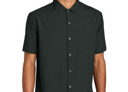 Mercer+Mettle Short Sleeve UV Capital Tech Shirt MM2006 Deep Black Triangle Print