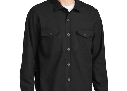 Mercer+Mettle Long Sleeve Twill Overshirt MM2020 Deep Black