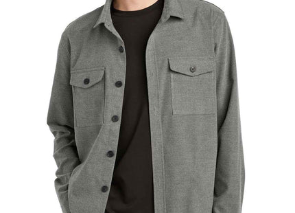 Mercer+Mettle Long Sleeve Twill Overshirt MM2020 Light Anchor Grey Heather