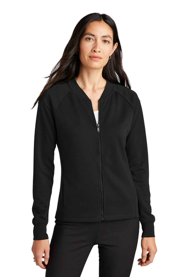 Mercer+Mettle Women's DoubleKnit Bomber MM3001 Deep Black