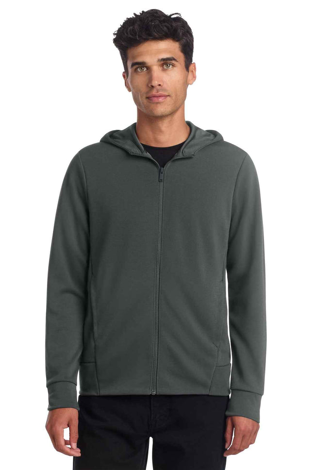 Mercer+Mettle DoubleKnit FullZip Hoodie MM3002 Anchor Grey