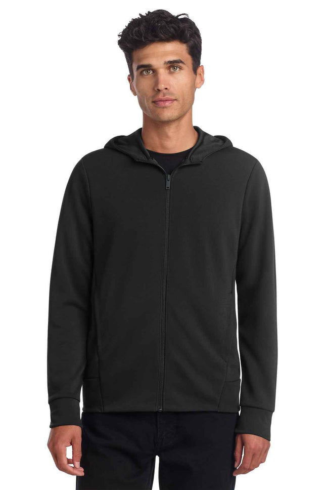 Mercer+Mettle DoubleKnit FullZip Hoodie MM3002 Deep Black