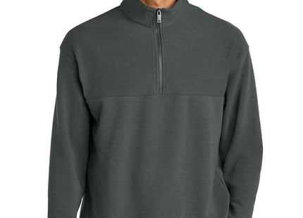 Mercer+Mettle Linear Texture 1/4Zip MM3040 Storm Grey