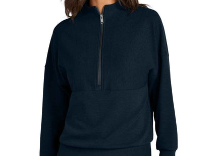 Mercer+Mettle Women's Linear Texture 1/4Zip MM3041 Night Navy