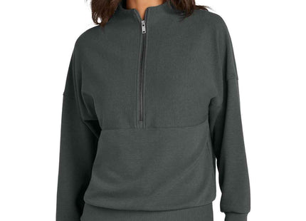 Mercer+Mettle Women's Linear Texture 1/4Zip MM3041 Storm Grey