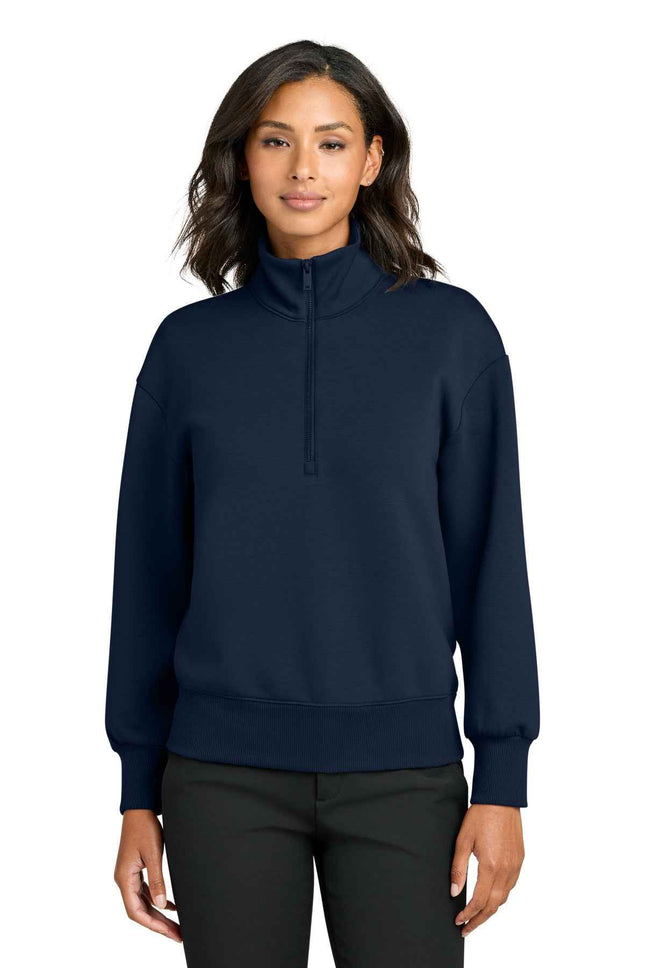Mercer+Mettle Women's Soft Spacer 1/4Zip MM3101 Night Navy