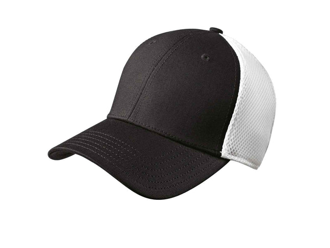 New Era Stretch Mesh Cap NE1020 Black White