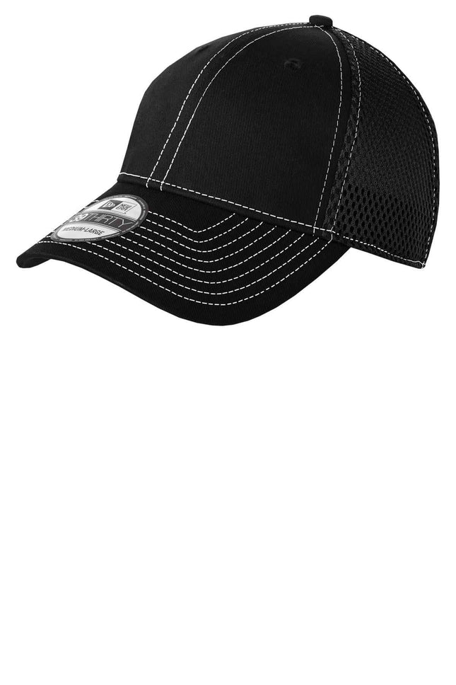 New Era Stretch Mesh Contrast Stitch Cap NE1120 Black White