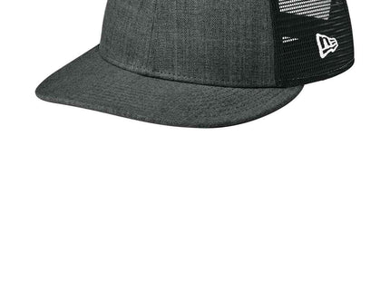 New Era Snapback Low Profile Trucker Cap NE207 Flag Heather Graphite Black OSFA