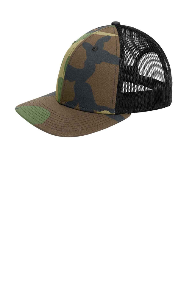 New Era Snapback Low Profile Trucker Cap NE207 Camo Black OSFA