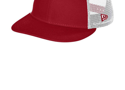 New Era Snapback Low Profile Trucker Cap NE207 Flag Scarlet White OSFA