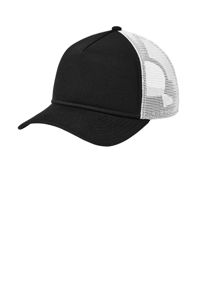 New Era AFrame Snapback Mesh Back Cap NE212 Flag Black White OSFA