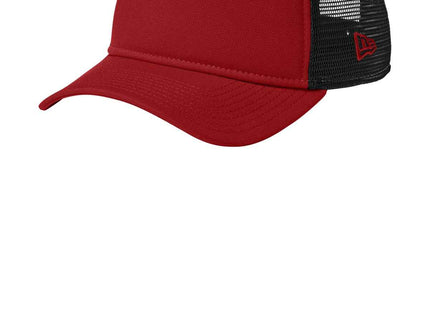 New Era AFrame Snapback Mesh Back Cap NE212 Flag Scarlet Black OSFA
