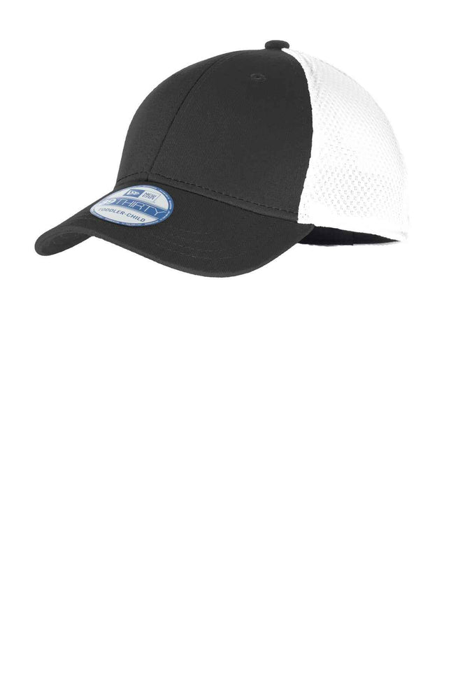 New Era Youth Stretch Mesh Cap NE302 Black White