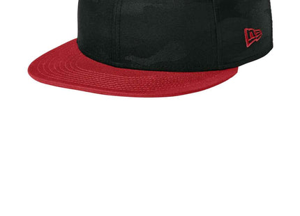 New Era Camo Flat Bill Snapback Cap NE407 Flag Scarlet Black Camo OSFA