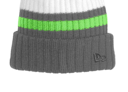 New Era Ribbed Tailgate Beanie NE903 Cyber Green Graphite OSFA