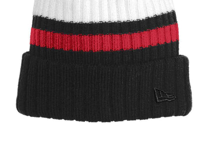 New Era Ribbed Tailgate Beanie NE903 Red Black OSFA