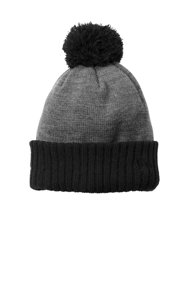 New Era Colorblock Cuffed Beanie NE904 Black Heather Grey OSFA