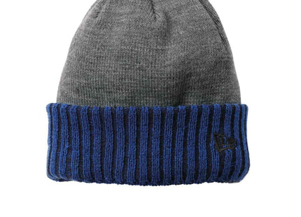New Era Colorblock Cuffed Beanie NE904 Royal Heather Grey OSFA