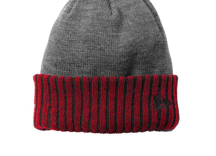 New Era Colorblock Cuffed Beanie NE904 Scarlet Heather Grey OSFA