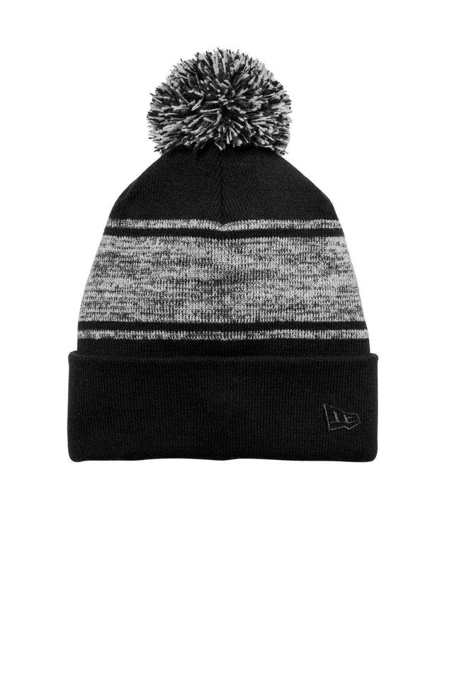 New Era Knit Chilled Pom Beanie NE909 Black Graphite OSFA