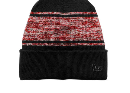 New Era Knit Chilled Pom Beanie NE909 Black Scarlet OSFA