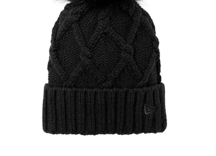 New Era Faux Fur Pom Beanie NE911 Black OSFA