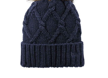 New Era Faux Fur Pom Beanie NE911 Deep Navy OSFA