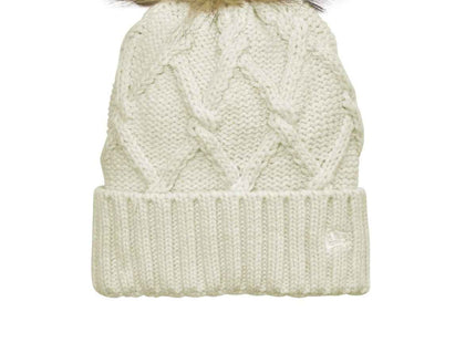 New Era Faux Fur Pom Beanie NE911 Ivory OSFA