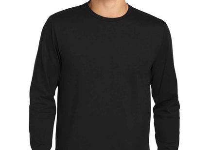 New Era Heritage Blend Long Sleeve Crew Tee NEA102 Black