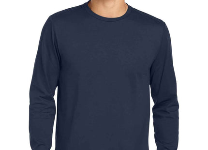 New Era Heritage Blend Long Sleeve Crew Tee NEA102 True Navy