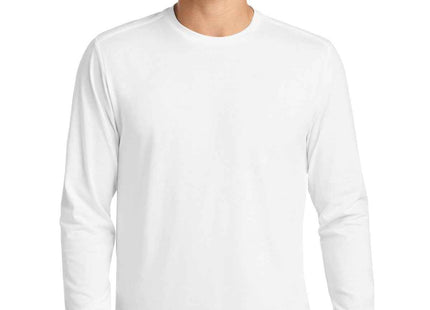 New Era Heritage Blend Long Sleeve Crew Tee NEA102 White