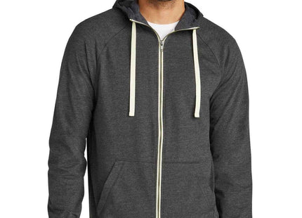 New Era Sueded Cotton Blend FullZip Hoodie NEA122 Black Heather