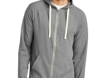 New Era Sueded Cotton Blend FullZip Hoodie NEA122 Shadow Grey Heather