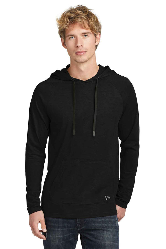 New Era TriBlend Hoodie NEA137 Black Solid