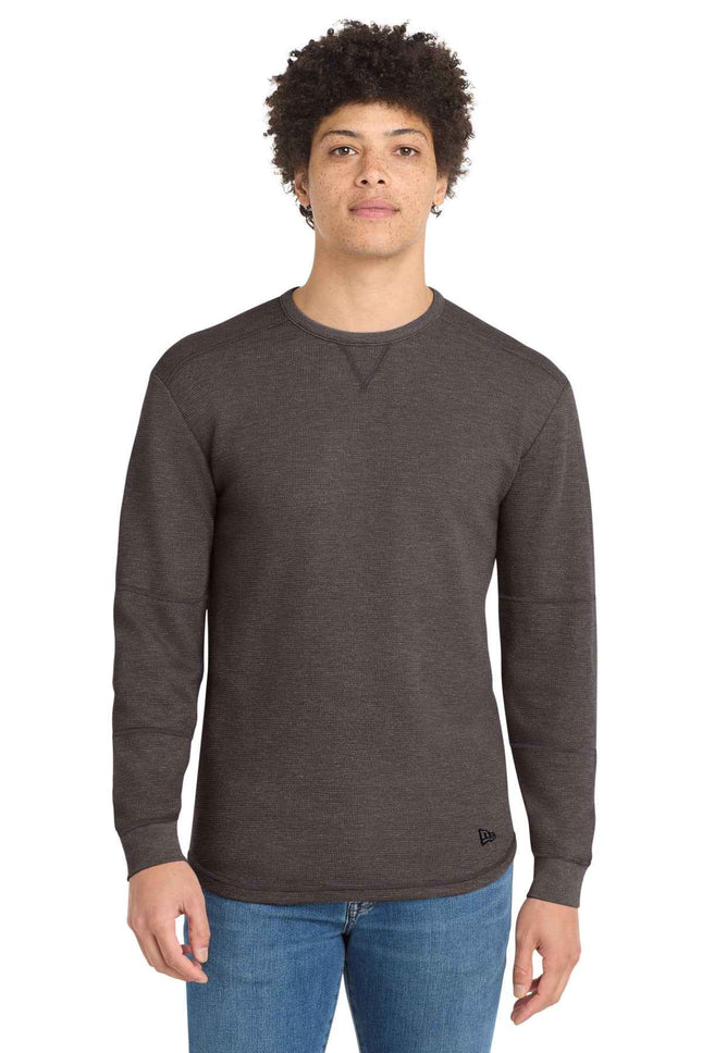 New Era Thermal Long Sleeve NEA140 Black Heather