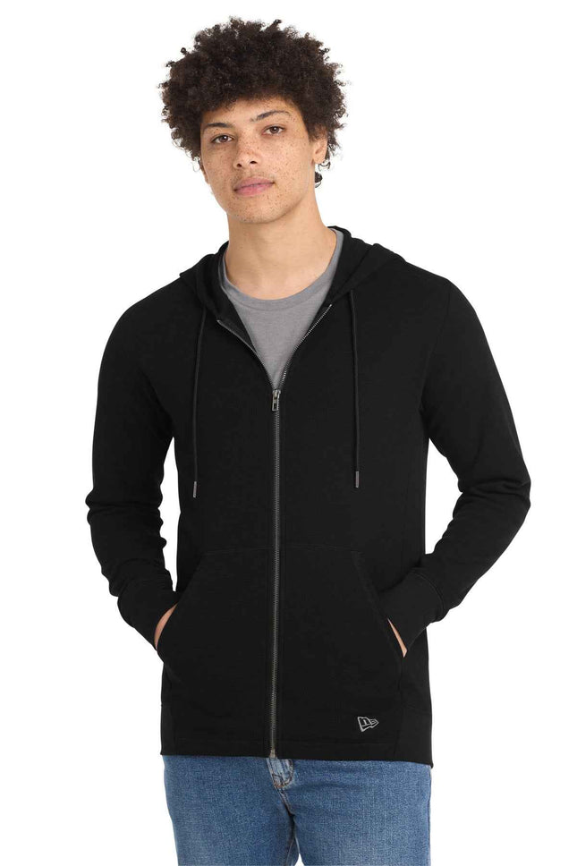 New Era Thermal FullZip Hoodie NEA141 Black