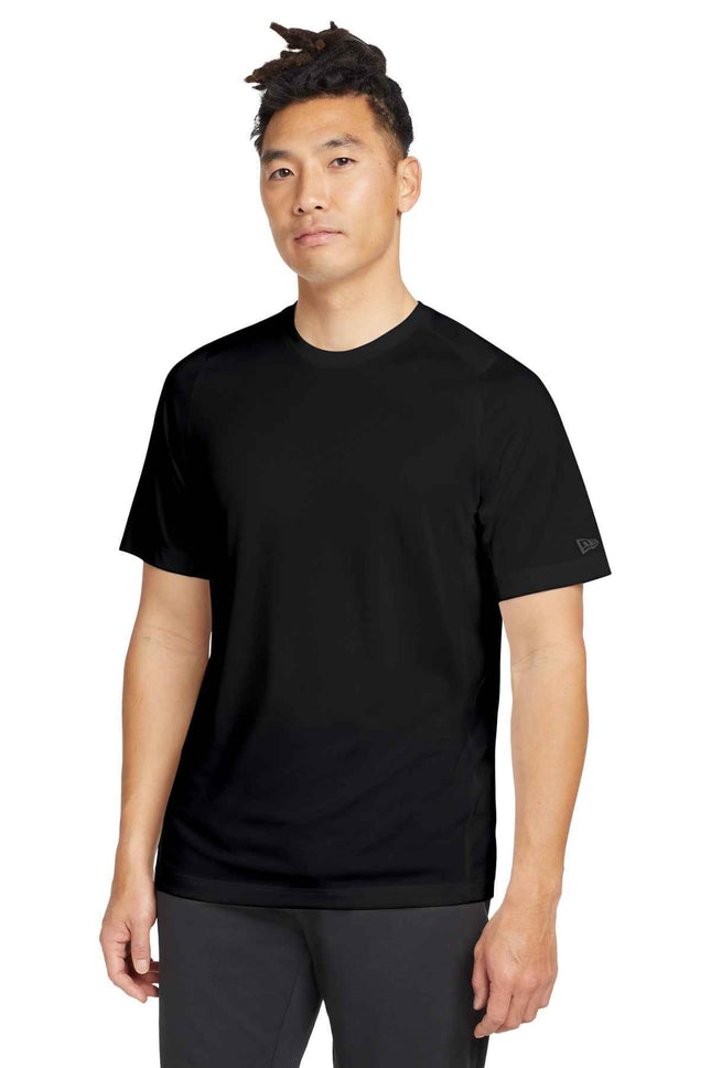 New Era Series Performance Crew Tee NEA200 Black Solid