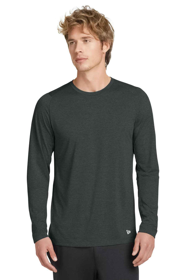 New Era Series Performance Long Sleeve Crew Tee NEA201 Graphite