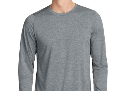 New Era Series Performance Long Sleeve Crew Tee NEA201 Rainstorm Grey