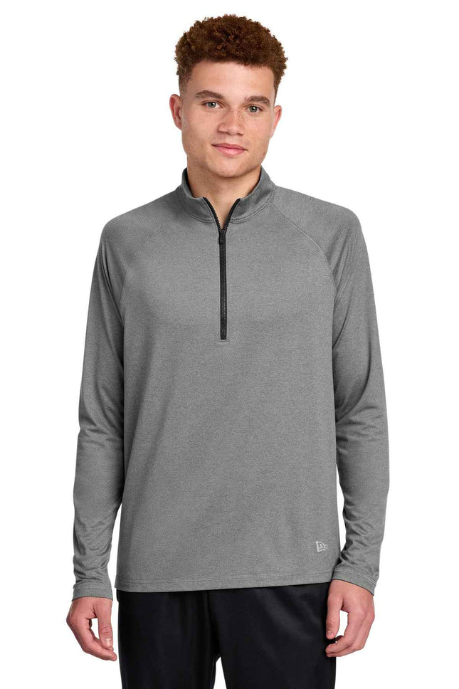 New Era Power 1/2Zip NEA228 Shadow Grey Heather