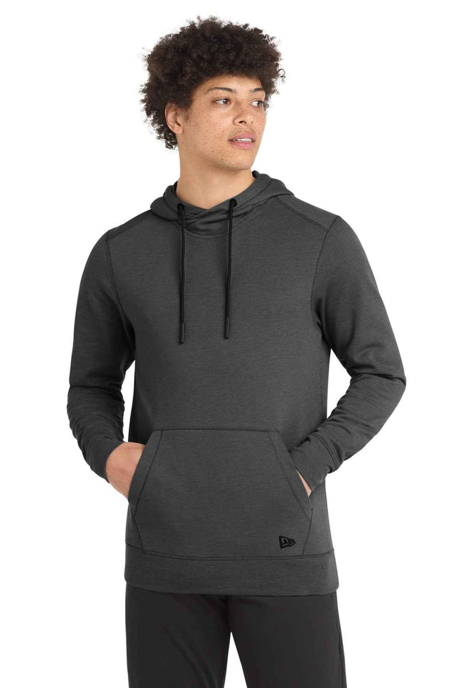 New Era TriBlend Fleece Pullover Hoodie NEA510 Black Heather