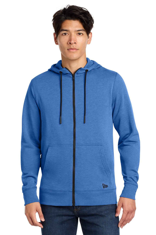 New Era TriBlend Fleece FullZip Hoodie NEA511 Royal Heather