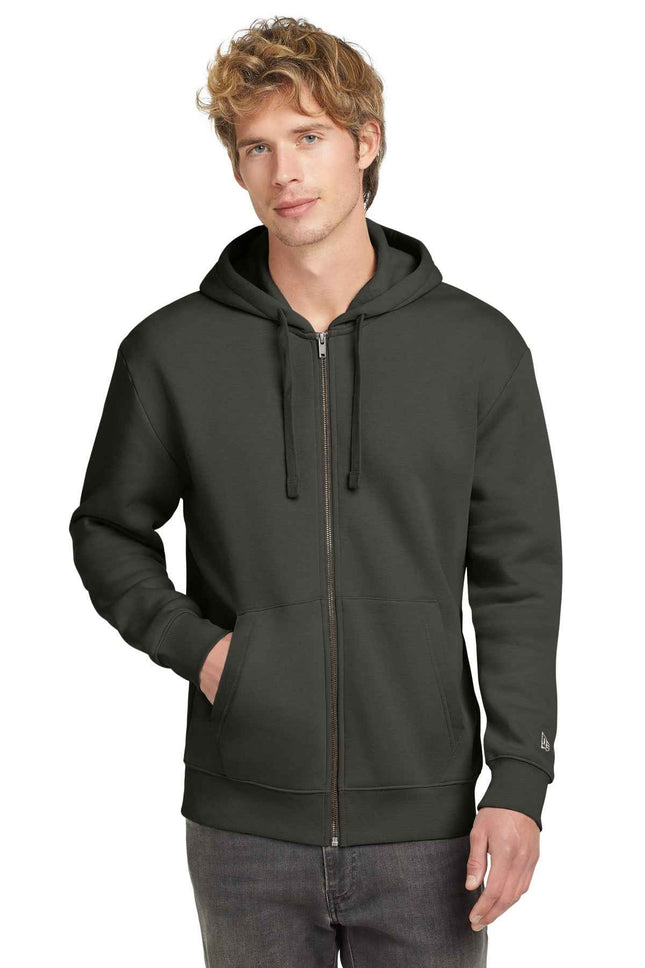 New Era Heritage Fleece FullZip Hoodie NEA526 Graphite