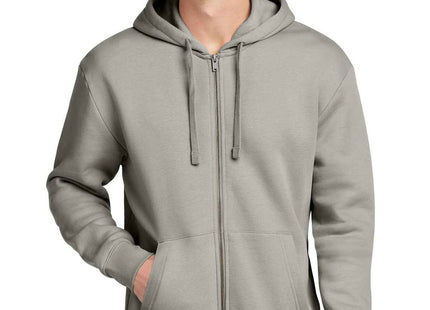 New Era Heritage Fleece FullZip Hoodie NEA526 Rainstorm Grey